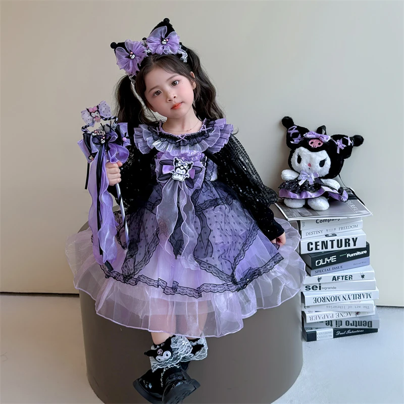 女童洛丽塔公主裙2025新款春秋洋气库洛米连衣裙儿童生日礼服裙子