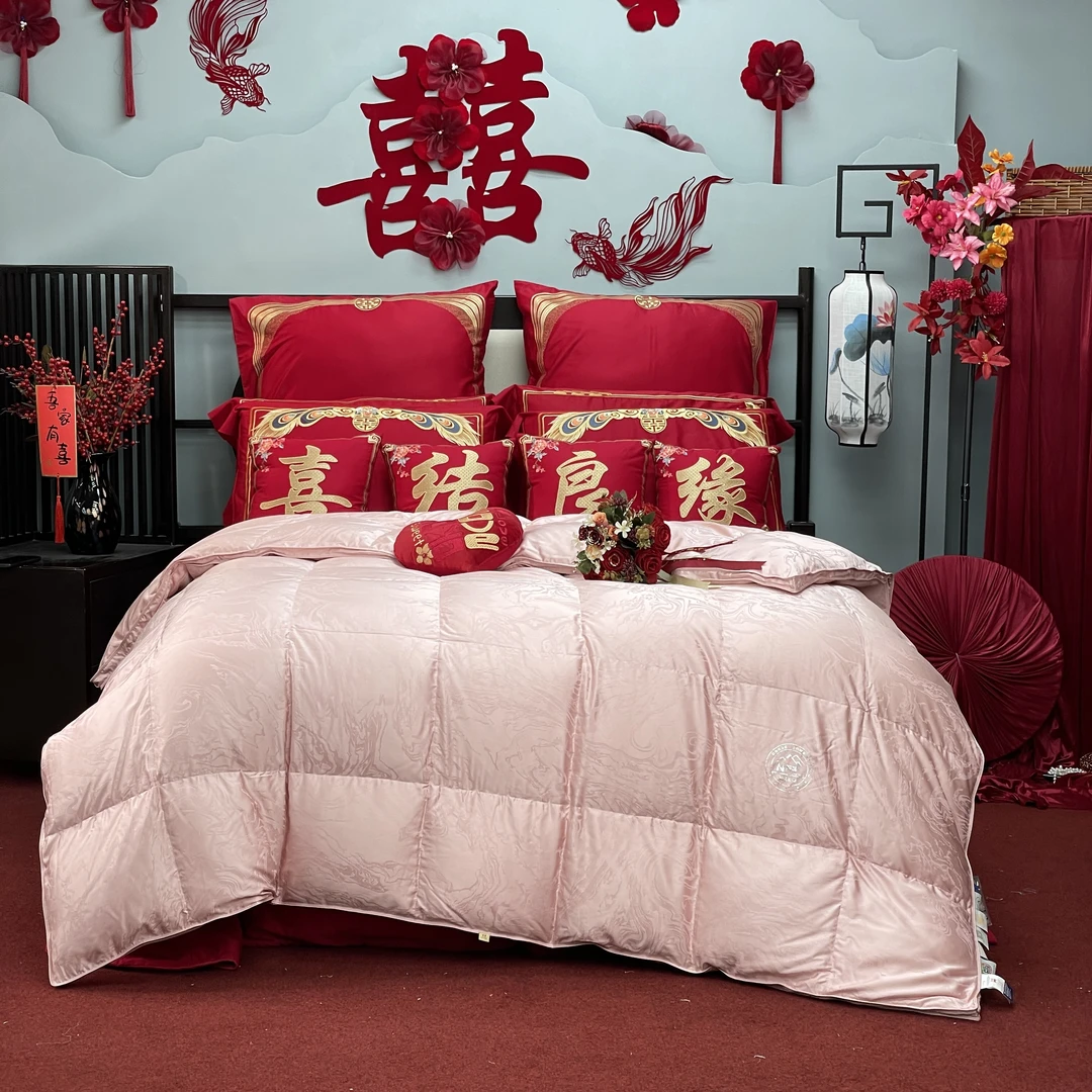 高档95%贝加多尔静享白鹅绒冬厚被高端舒适结婚婚庆被芯【黄一恒】