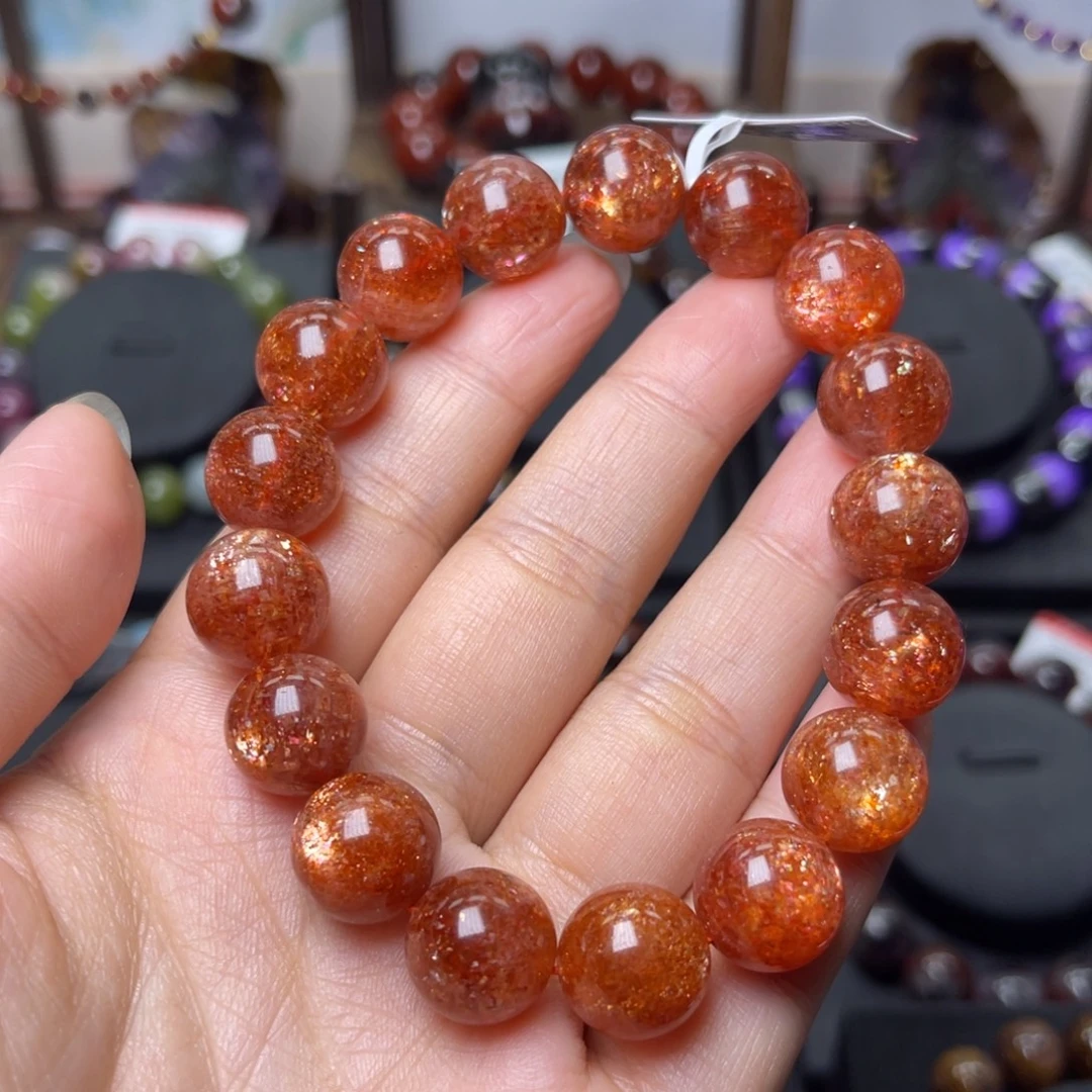 长石未镶嵌手链金太阳单圈12