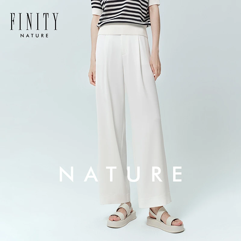 【粉丝专享】FINITY 新品裤子显瘦针织直筒休闲宽松 F21X5A47K5