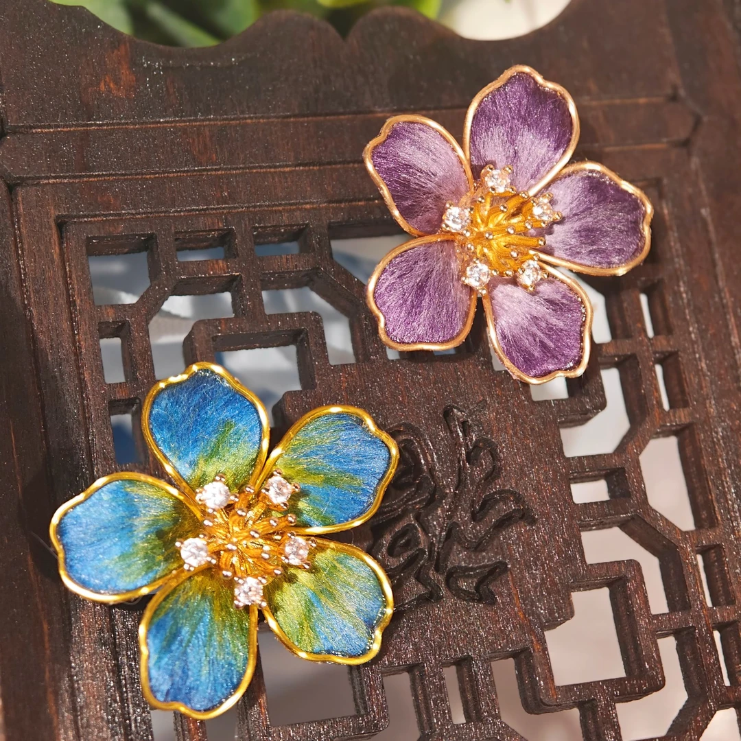 非遗掐丝绒花工艺饰品