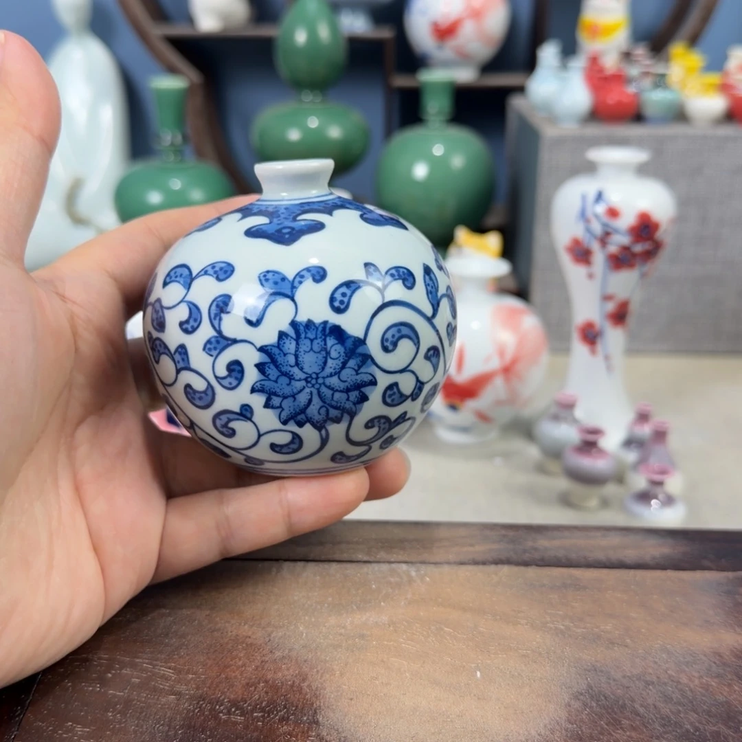陶瓷手工小花器摆件