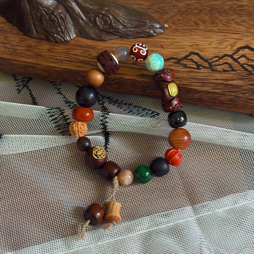 天然十八籽多宝单圈