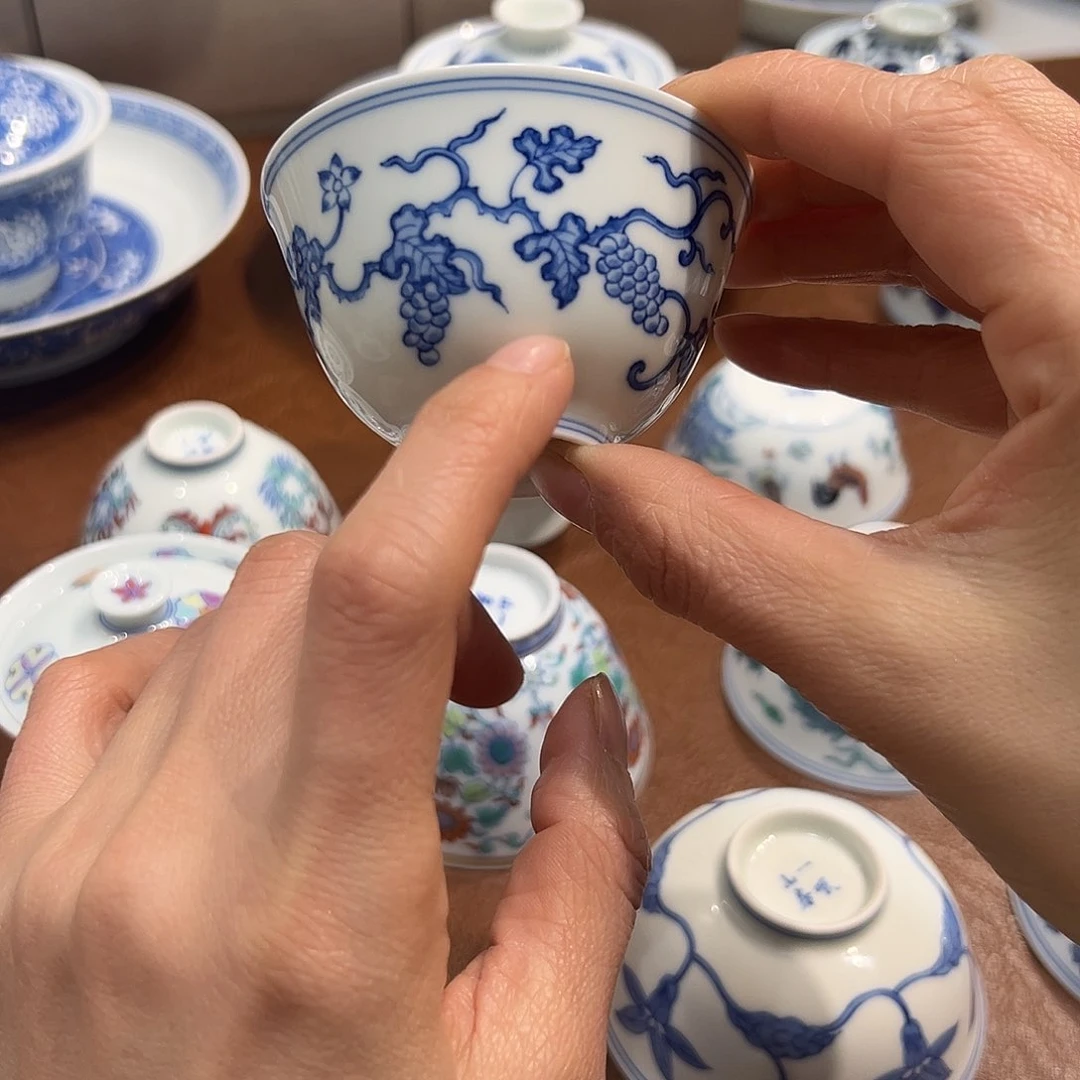 杯子?青花葡萄杯75毫升