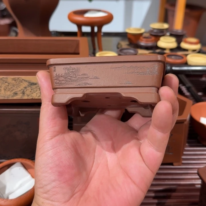 紫砂花盆原矿紫泥