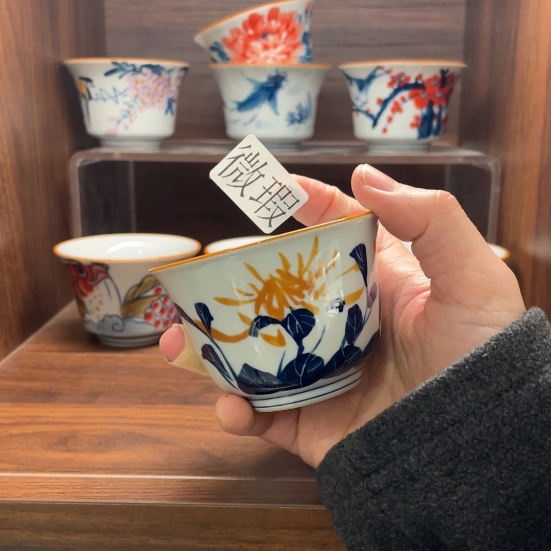 微瑕釉下彩纯手绘