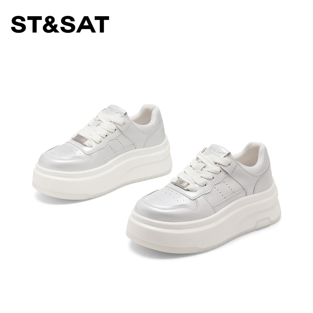 St&Sat/星期六运动厚底学院休闲鞋2025春季新款欧若智性风板鞋女