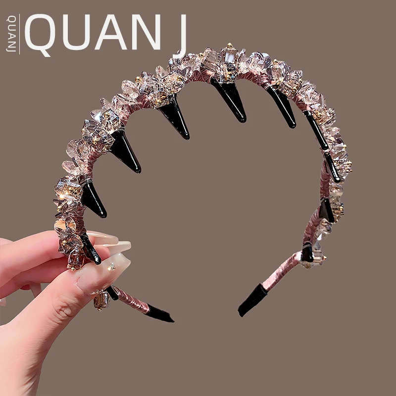 2025新款高端水晶发箍女压发头饰精致轻奢水晶发卡夹子头箍发饰
