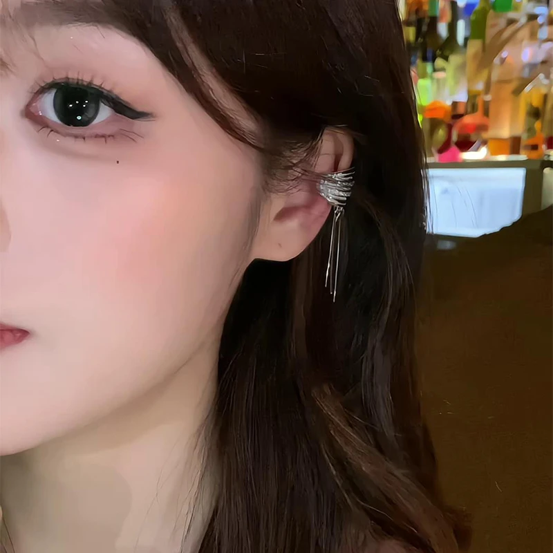 铜合金耳饰 个性流苏骨夹耳饰耳环气质百搭新款耳饰轻奢