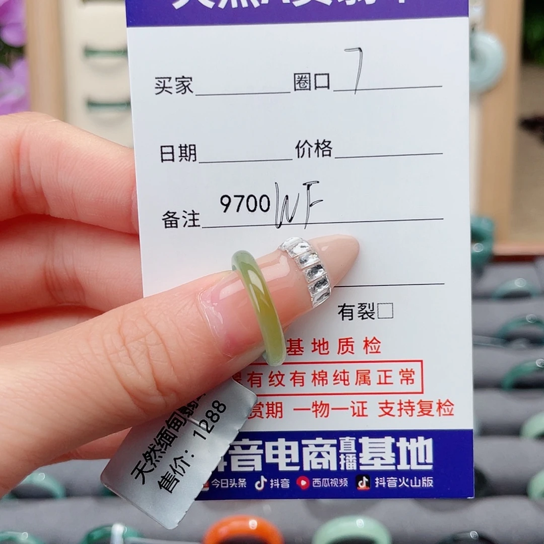 翡翠未镶嵌戒指WF9700