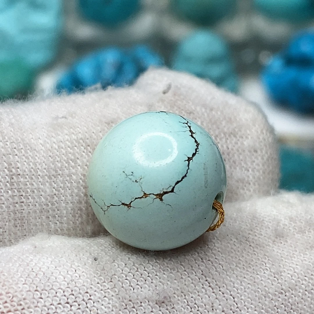 绿松石未镶嵌天然原矿地大质检抖音基地顺丰发货