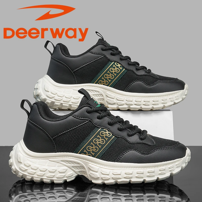 德尔惠休闲老爹鞋男士户外运动防滑耐磨时尚百搭厚底增高运动男鞋