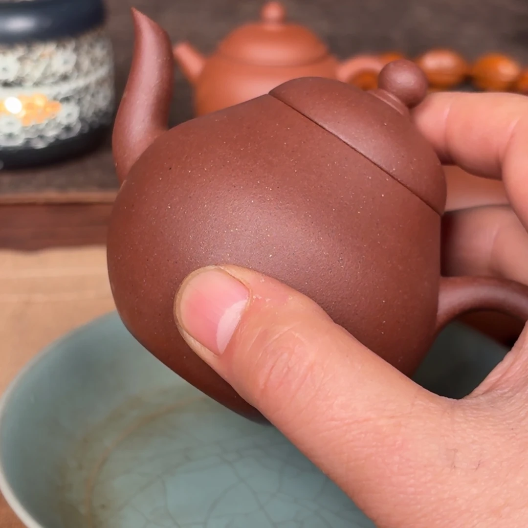 茶壶紫砂大红泥梨