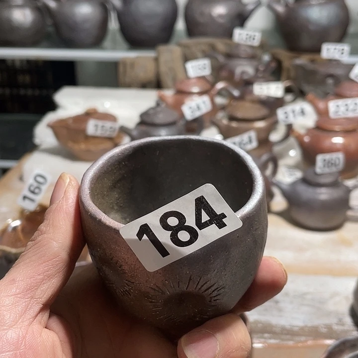 纯手工捏制柴烧茶具