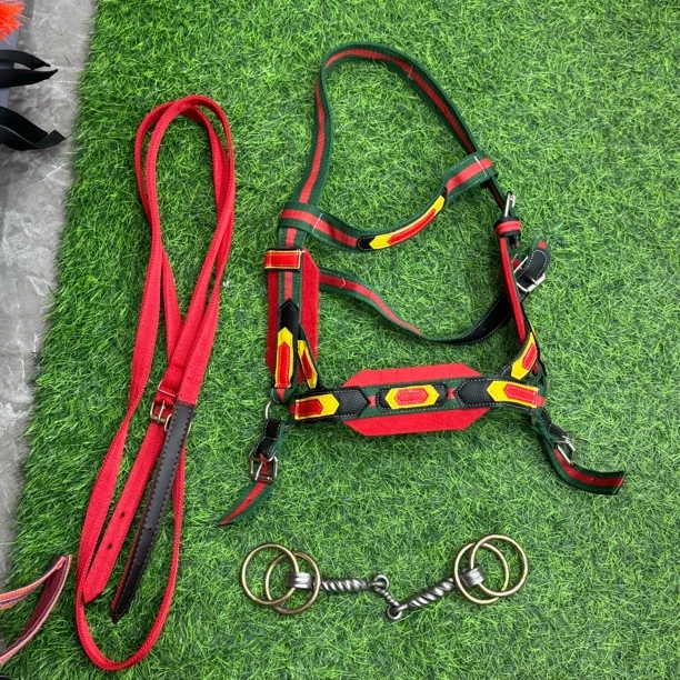 耐磨可调节皮制调教龙头牵马龙头马具用品