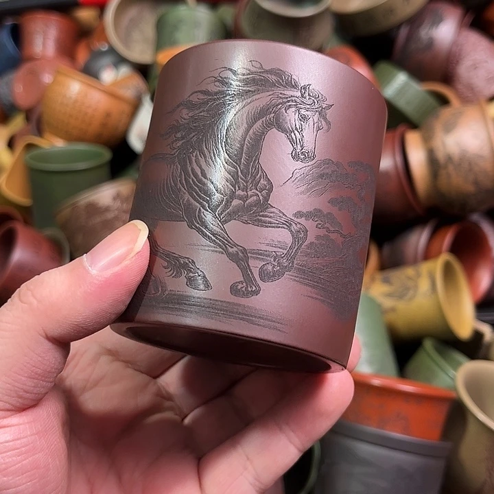 紫砂茶杯全手工紫砂主人杯