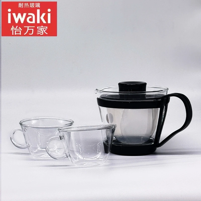 iwaki/怡万家耐热玻璃滤网小茶壶
