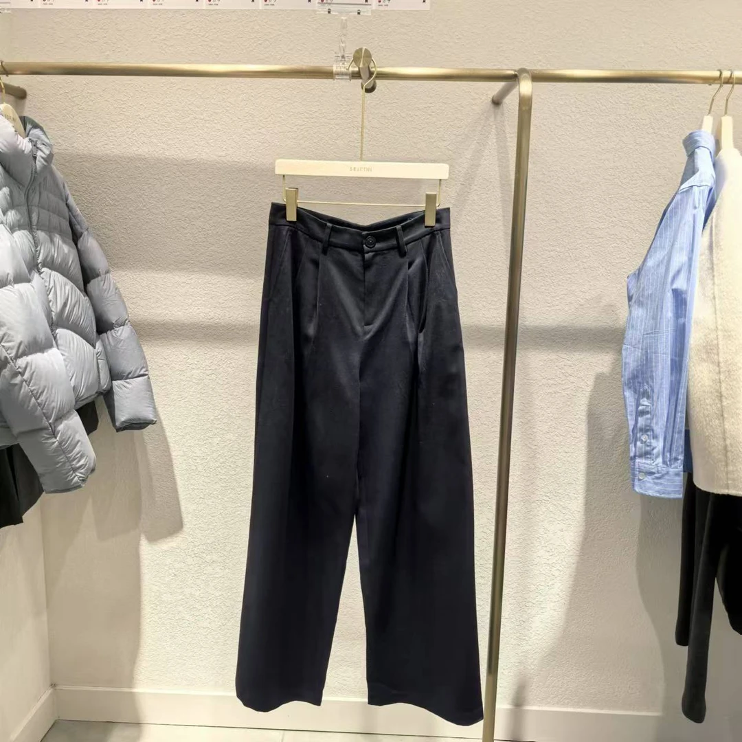 新品SEIFINI/诗凡黎2025春装新款休闲阔腿裤3G1150301