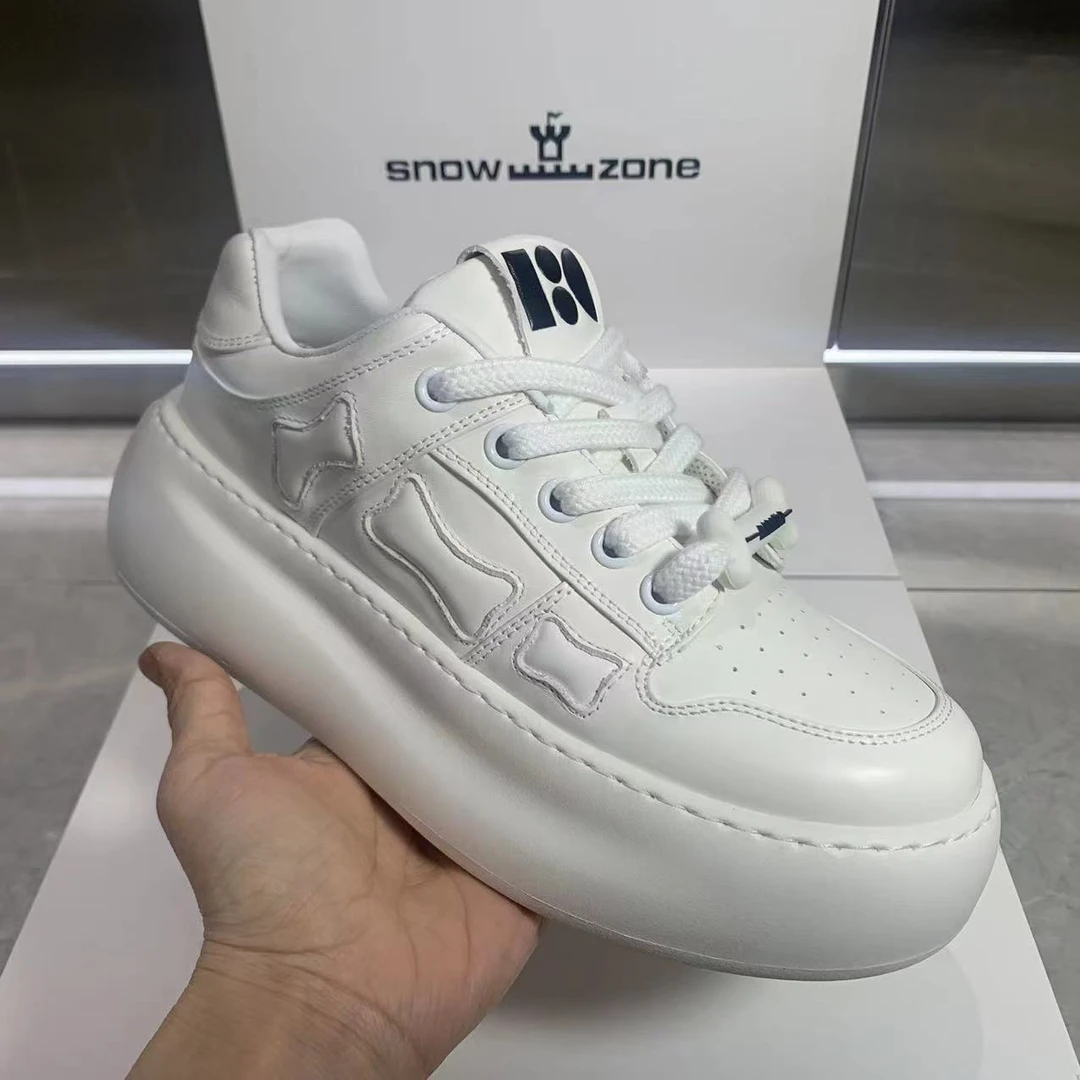 高端定制男士真皮立体发泡大底内外真皮老爹鞋面包鞋007