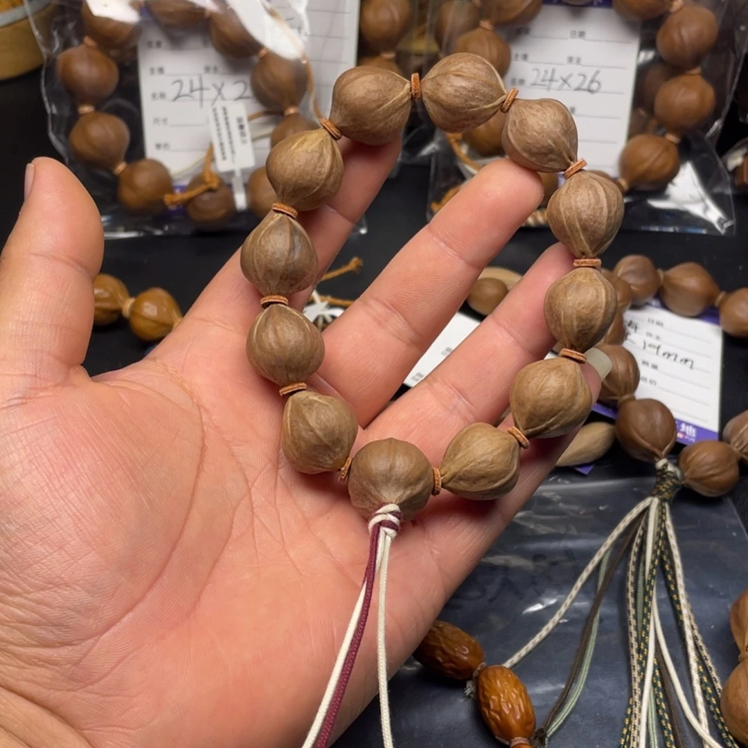 新***砖手串橄榄核红肉19mm
