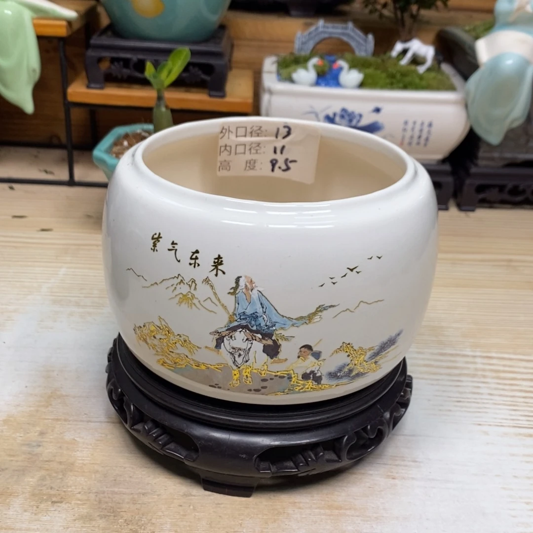 紫砂陶瓷艺术花盆陶瓷