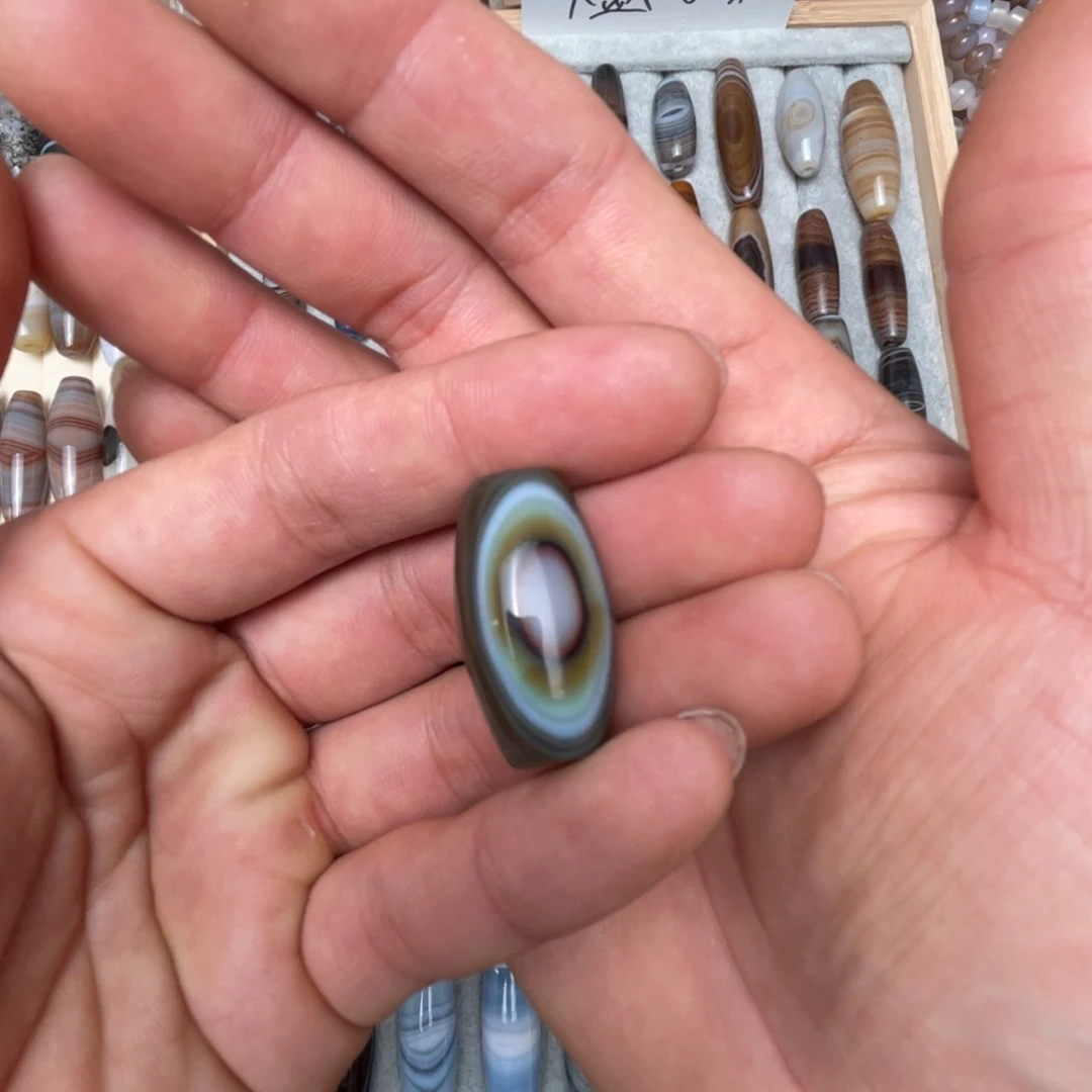 空***格玛瑙/玉髓未镶嵌吊坠(不含链)