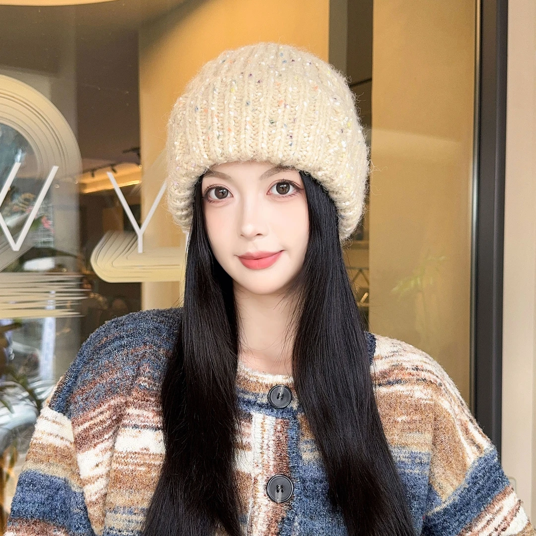 冬季保暖帽子韩版百搭针织帽户外加绒加厚防寒护耳毛线帽套头冷帽