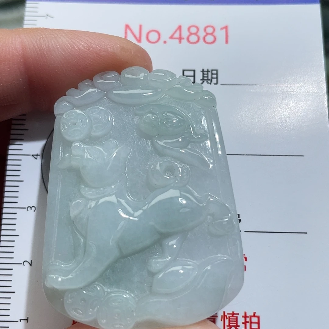 翡翠未镶嵌挂件4881