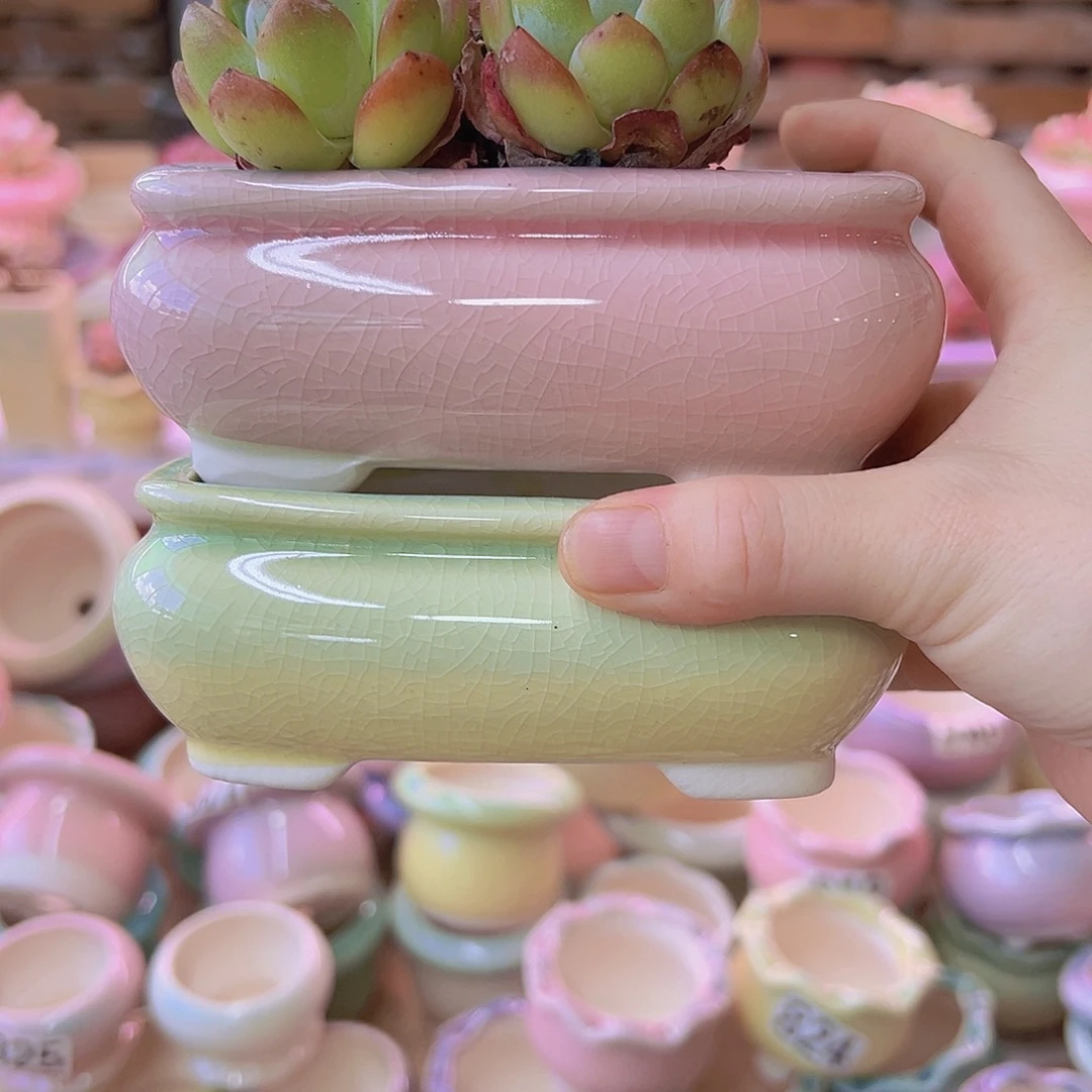 陶瓷花盆当场满12包邮