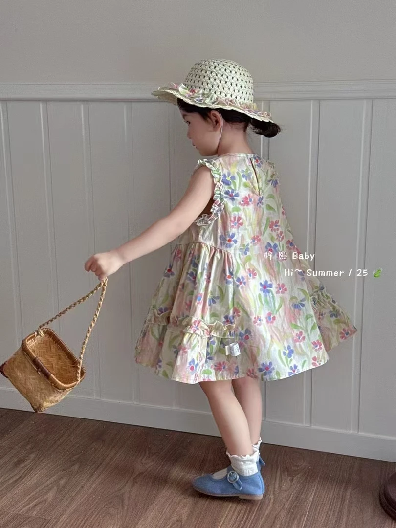夏季碎花女连衣裙女宝宝夏季裙子公主裙宝宝小童裙子