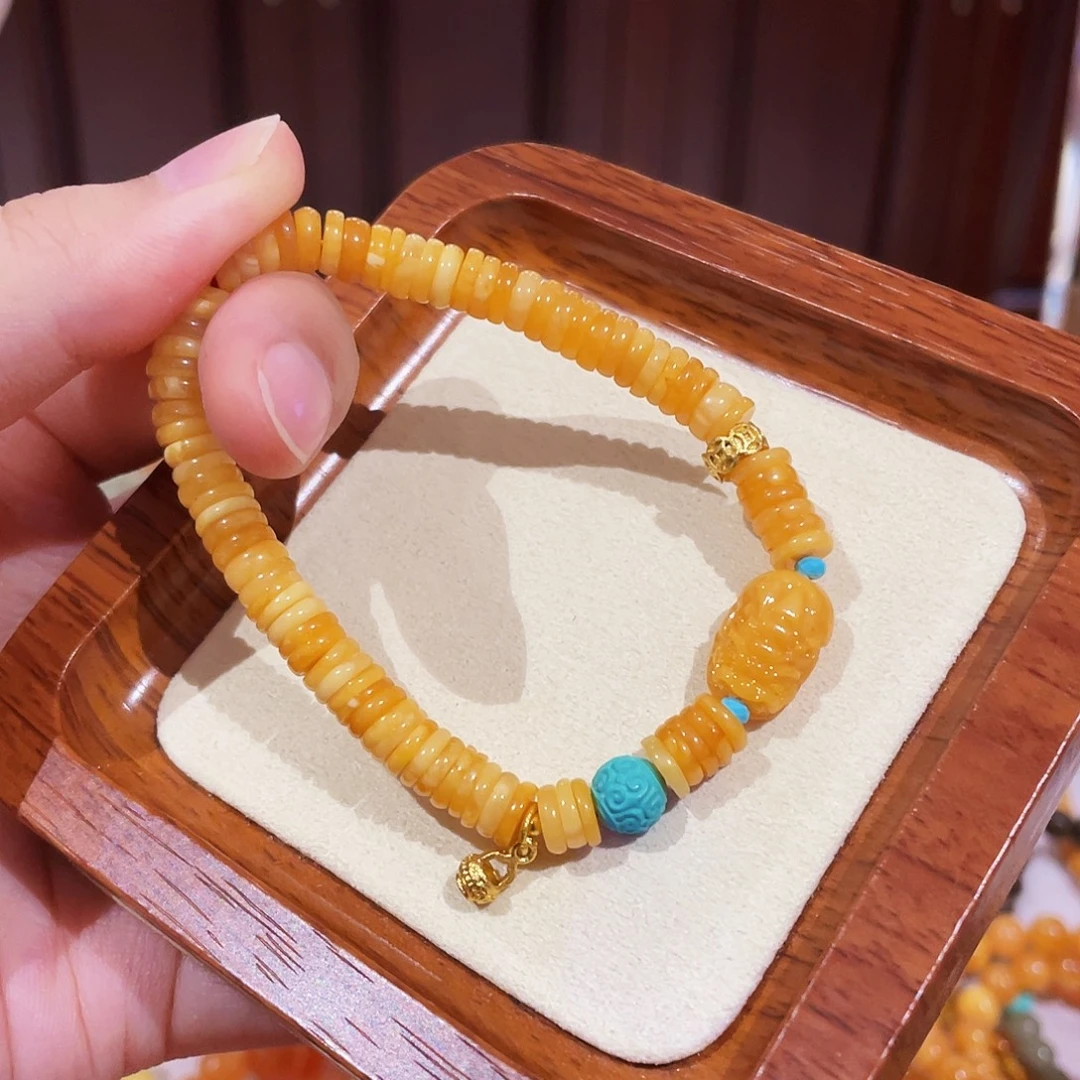 未镶嵌蜜蜡手链手串