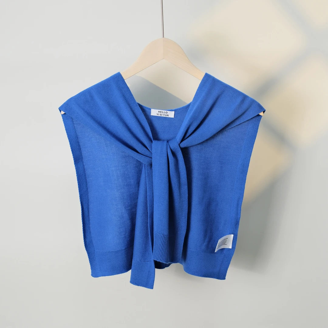 纯色高级感针织披肩外搭松弛感穿搭坎肩空调房披肩围巾