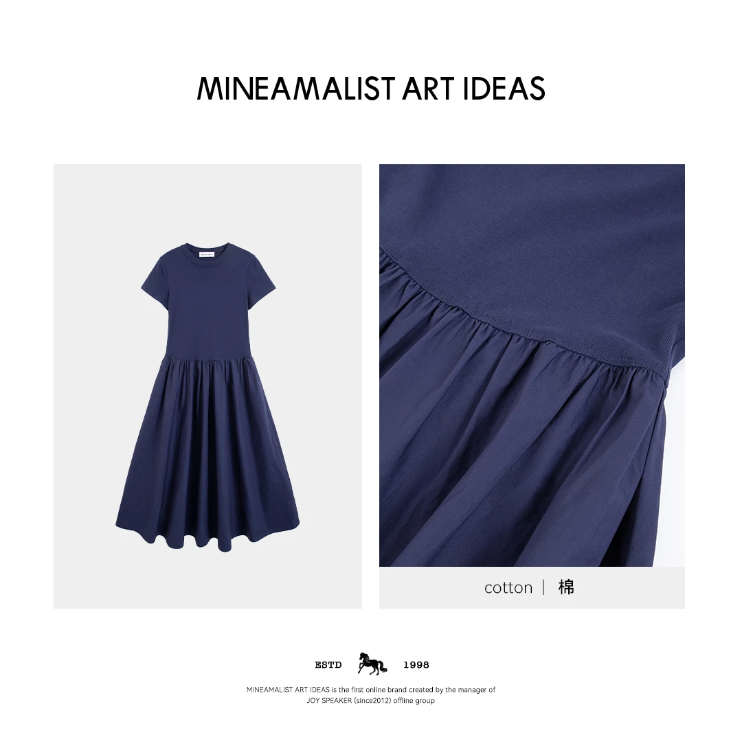 夏季R.L圆领半袖修身连衣裙4079-1M