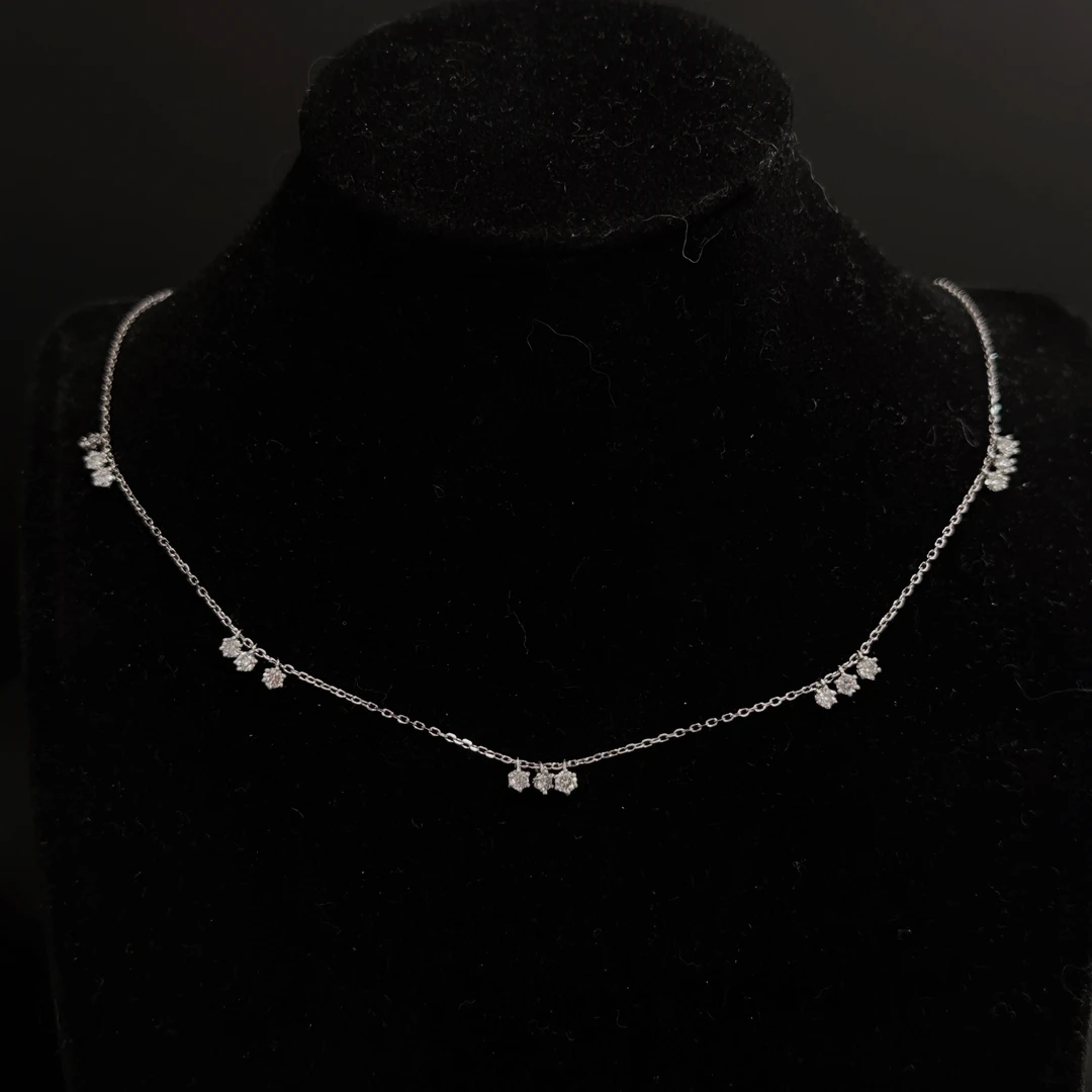 CERO【满天星】时尚简约钻石铂金项链KK00070