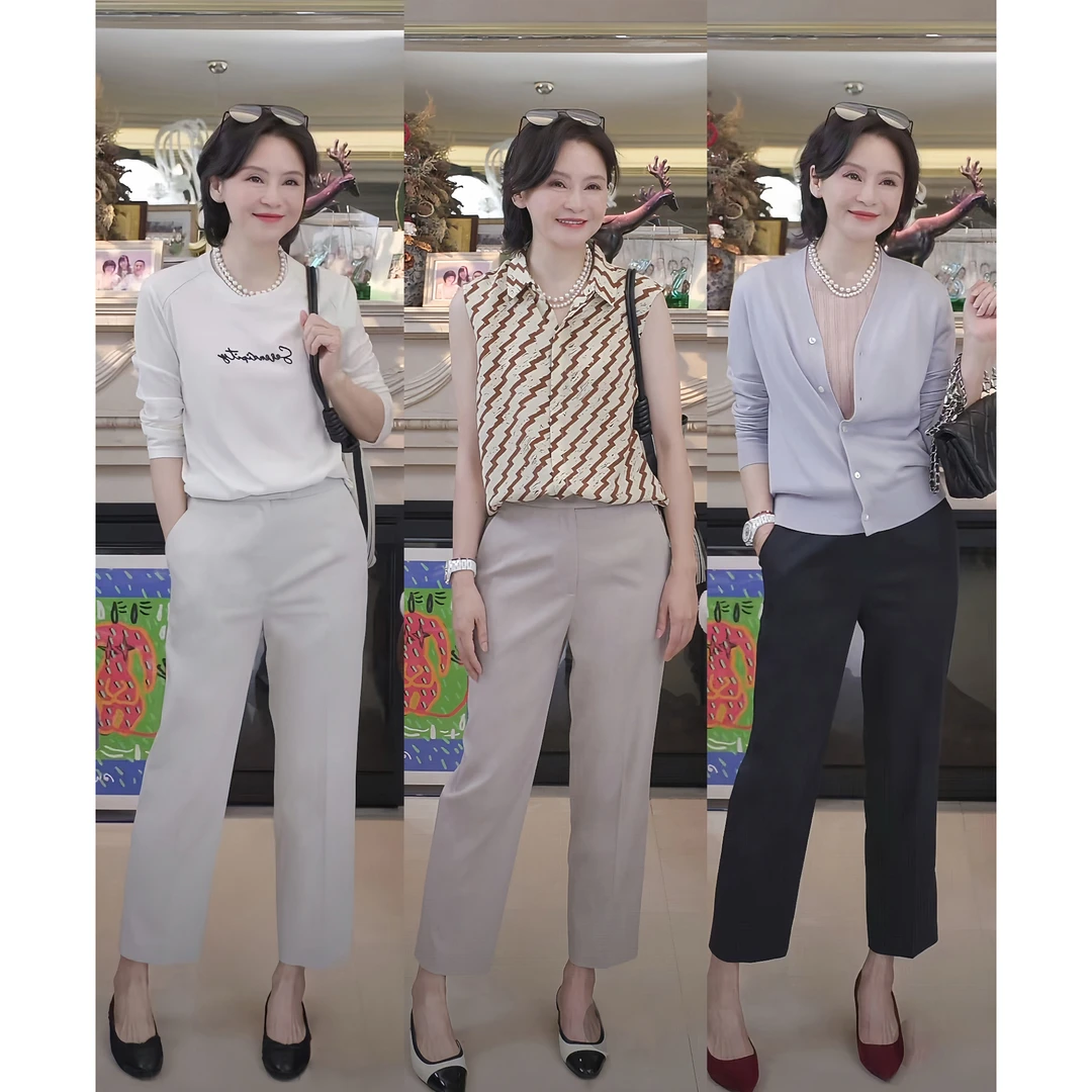 我是摩羯 松弛感神裤 亚麻棉索罗纳后松紧腰休闲百搭直筒裤