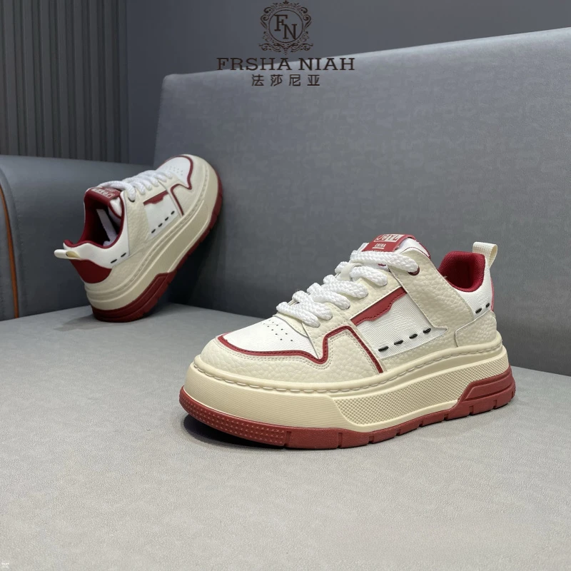 法莎尼亚轻奢男士休闲板鞋厚底增高运动鞋时尚百搭舒适透气老爹鞋