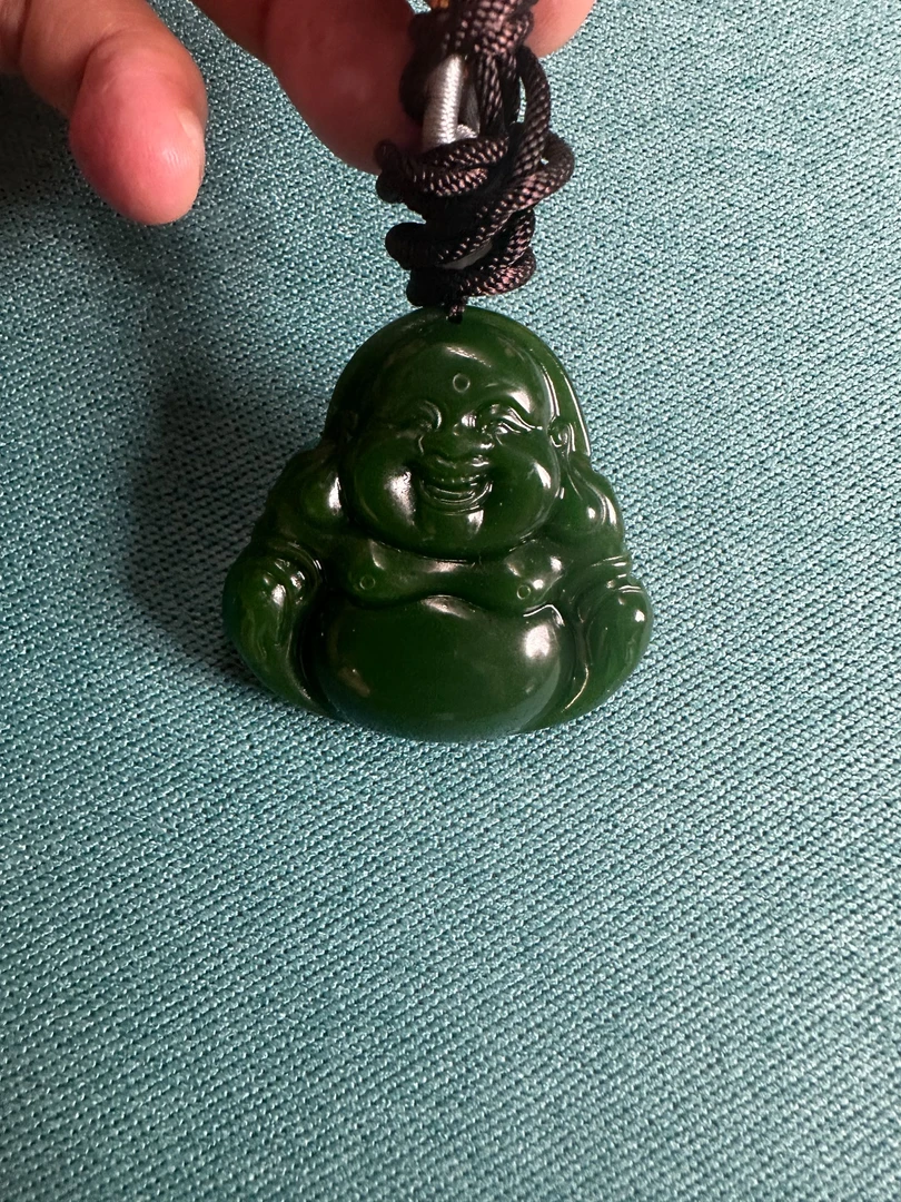 天然绿佛公吊坠