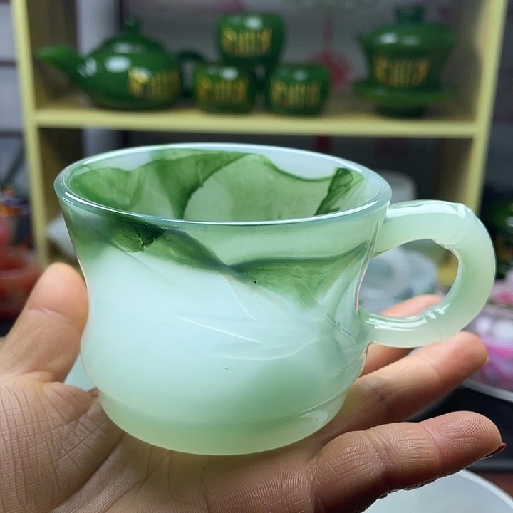 手工艺品琉璃玉瓷琉璃竹节杯