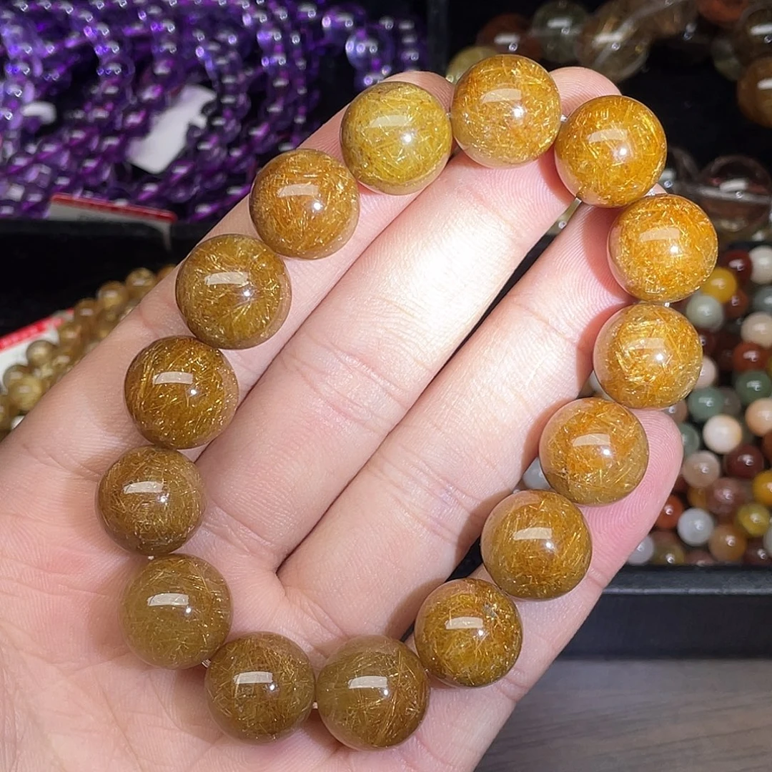 水晶未镶嵌手链金发晶14.7