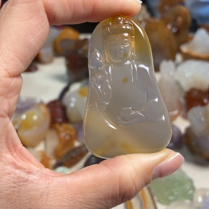 玛瑙/玉髓未镶嵌吊坠(不含链)