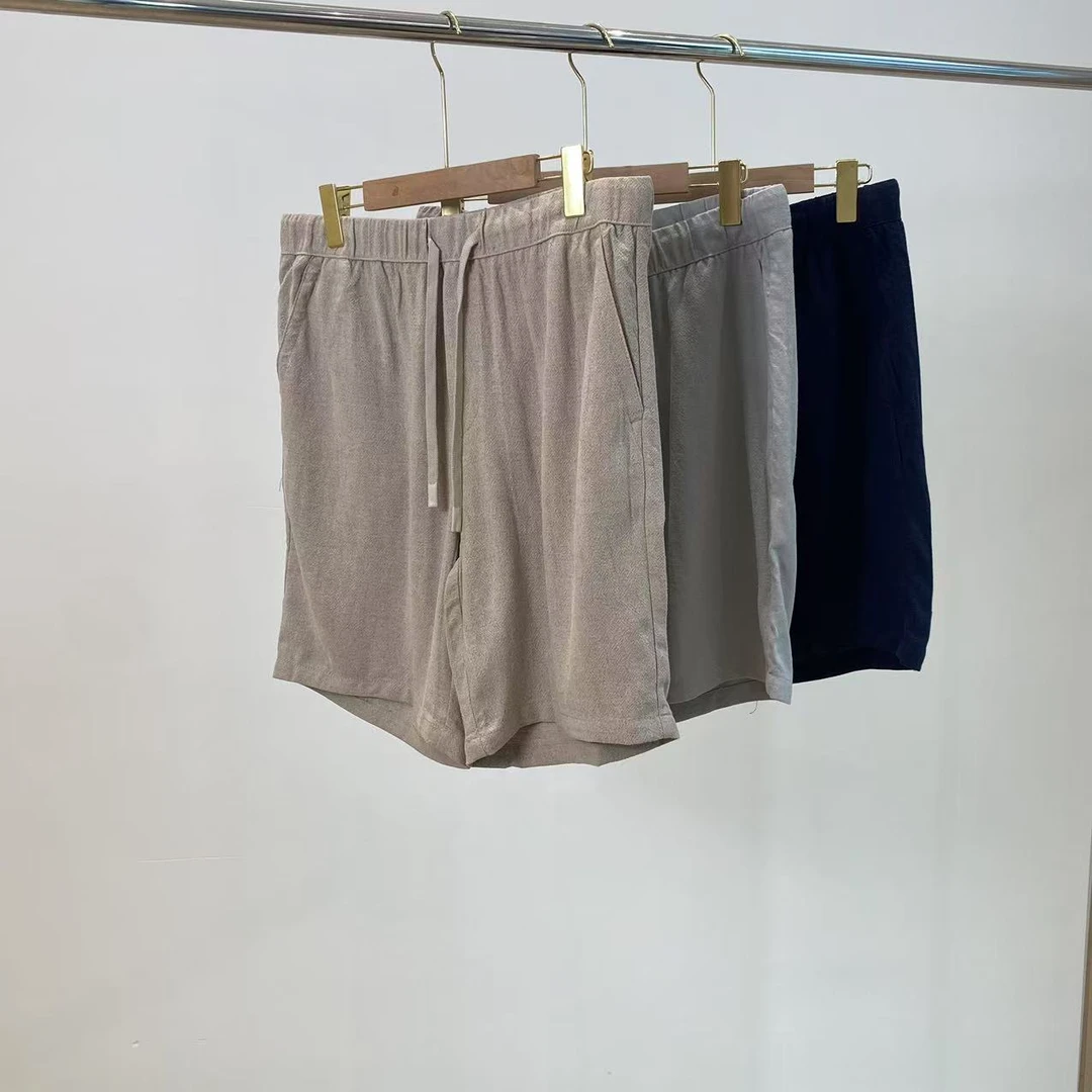 西班牙剪标17%亚麻夏季男士短裤