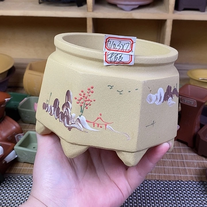 琉璃手工艺品宜兴紫砂精品花盆