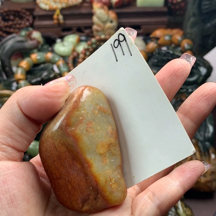 岫岩河磨玉（透闪石质玉）手把未镶嵌