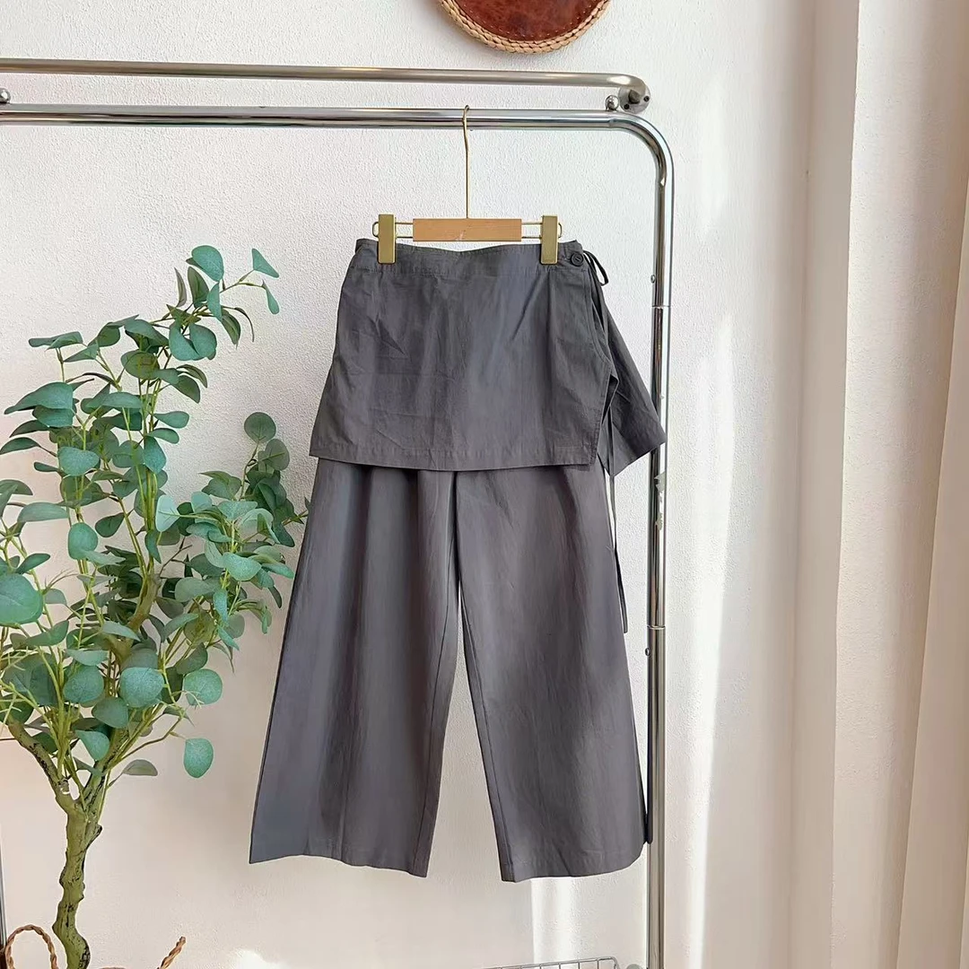 2360青灰色休闲裤子