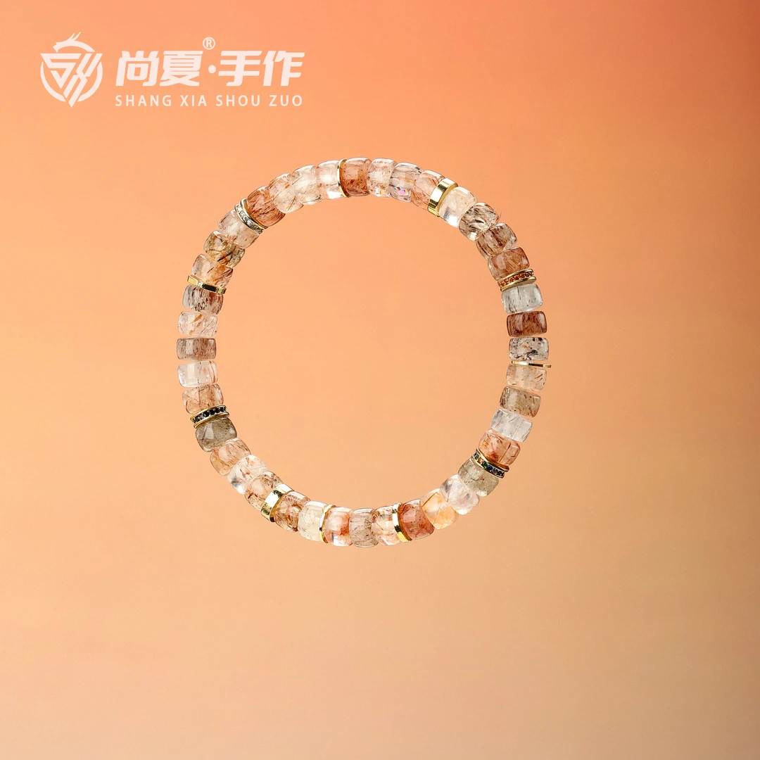 尚夏【黑金】7MM黑超七满配隔片手串单圈