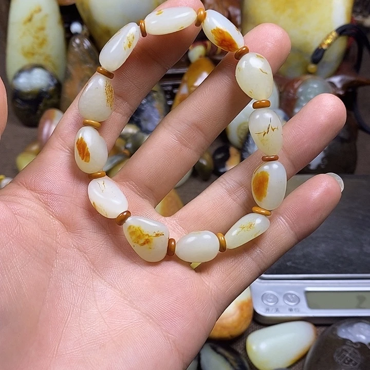 磐***石和田玉未镶嵌挂件