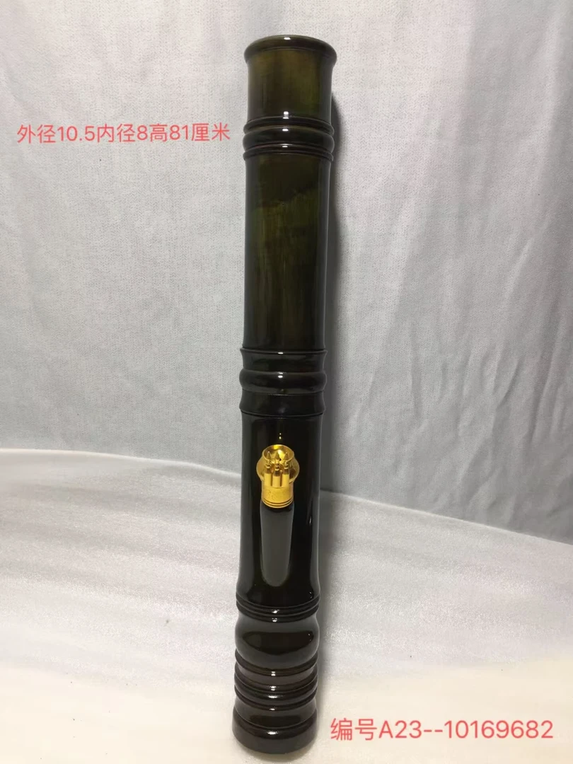 9682号缅甸金丝楠木水咽筒整体无拼接风干老料不易开裂变形