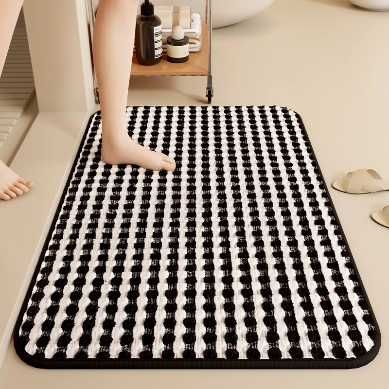 浴室吸水地垫卫生间脚垫防滑垫厕所门垫家用地毯门口垫子云绒毯