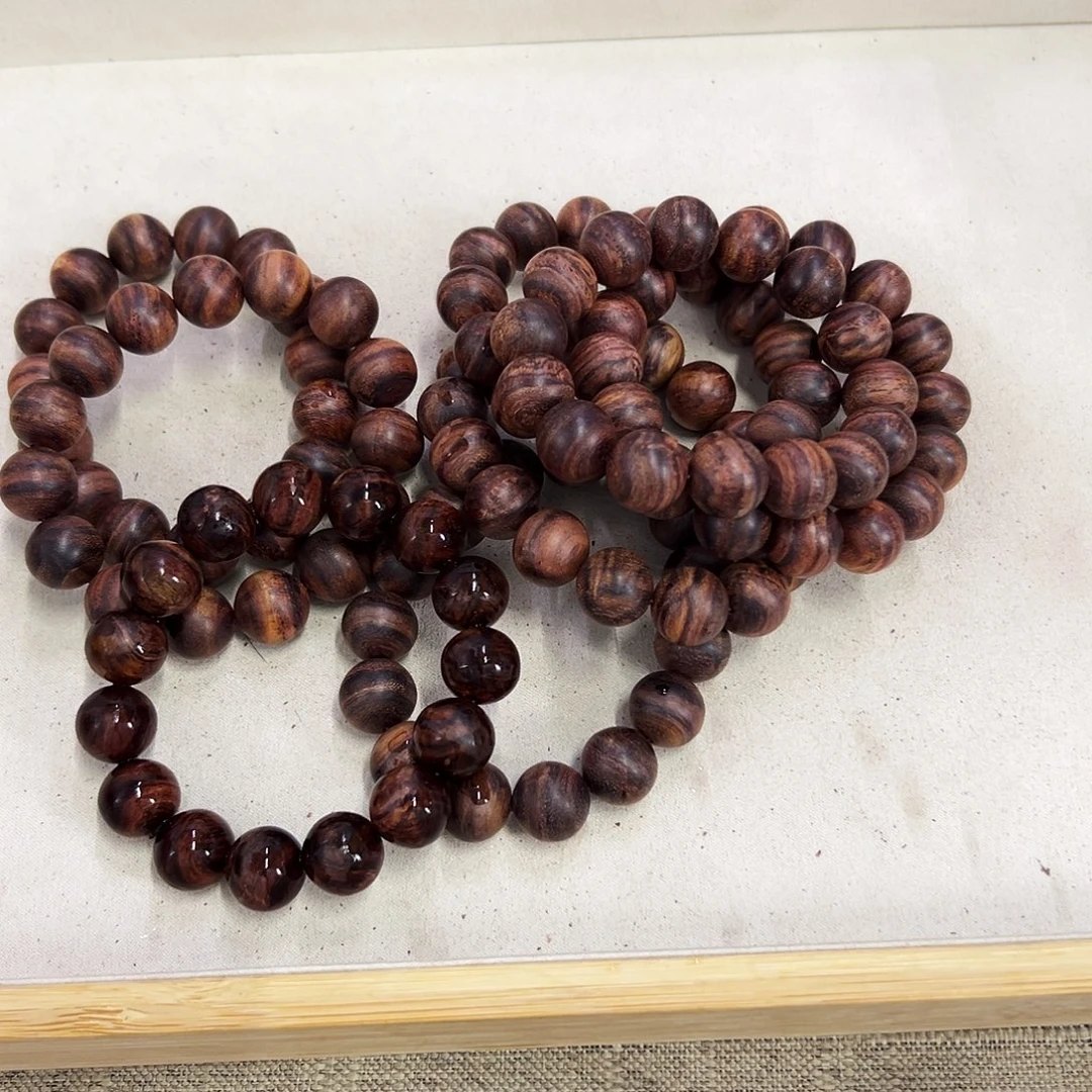 黄花梨/降香黄檀手串/手链15mm椭珠山料