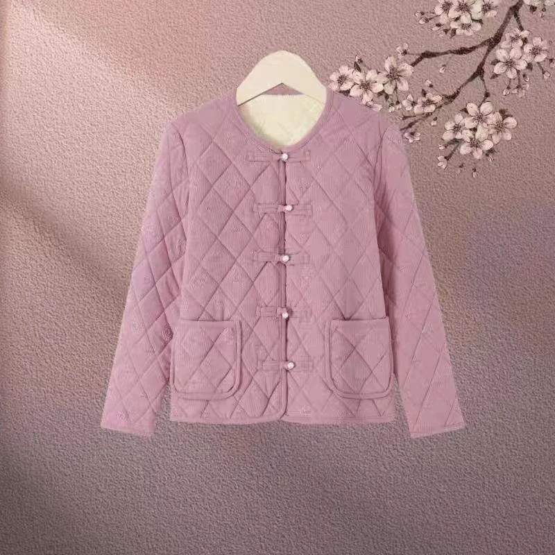 冬季短款保暖加绒棉袄